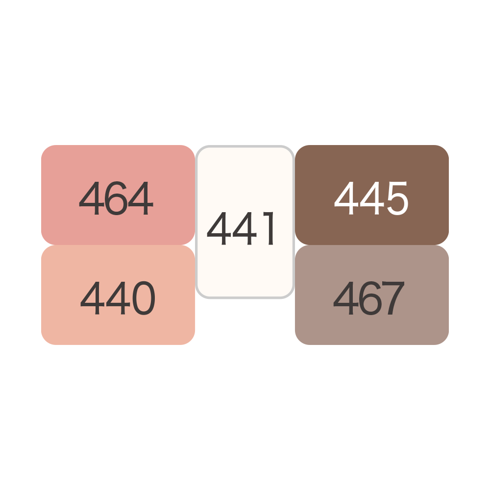 316-ユニットカラー5色入りパレット［ブルーベースベーシック］(464/440/441/445/467)
